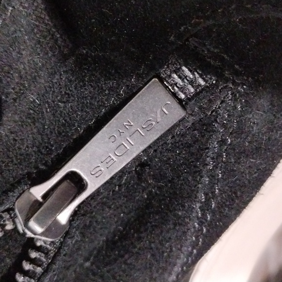 J/Slides NYC black suede zip booties w faux fur trim. Mint condition. Size 8 - Picture 3 of 12